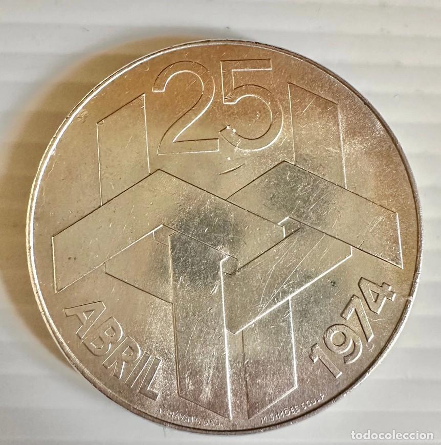 Monedas antiguas de Europa: 250 Escudos 1977 - 25 de Abril (Prata) KM# 607 A-UNC Silver
