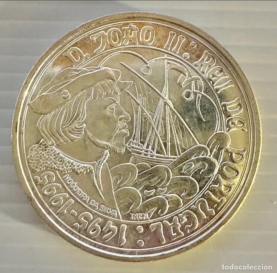 Monedas antiguas de Europa: 1000 Escudos 1995 &ndash; King Jo&atilde;o II (Silver) KM# 674 UNC