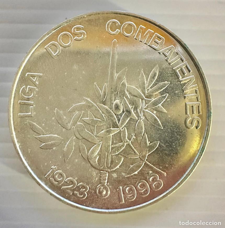 Monedas antiguas de Europa: 1000 Escudos 1998 &ndash; 75th Anniversary of the League of Combatants (Silver) KM# 713 UNC