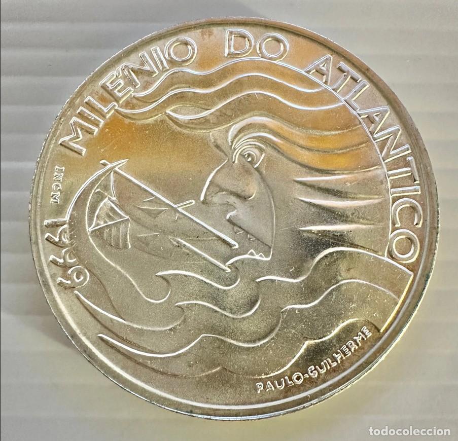 Monedas antiguas de Europa: 1000 Escudos 1999 &ndash; Atlantic Millennium (Silver) KM# 724 UNC