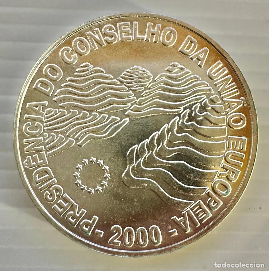 Monedas antiguas de Europa: 1000 Escudos 2000 &ndash; Presidency of the Council of the European Union (Silver) KM# 725 UNC