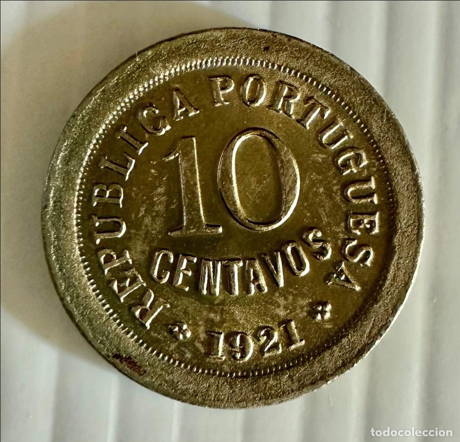 Monedas antiguas de Europa: 10 Centavos 1921 &ndash; First Republic (Copper-Nickel) KM# 565 UNC