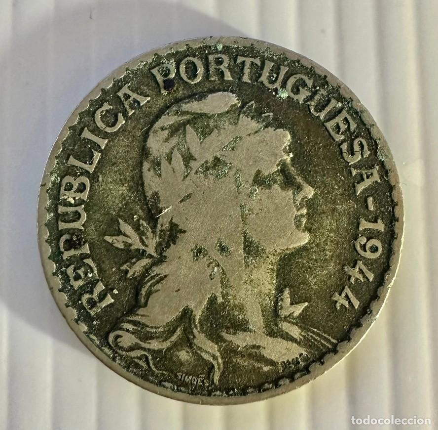 Monedas antiguas de Europa: 1 Escudo 1944 &ndash; Alpaca KM# 574 BC