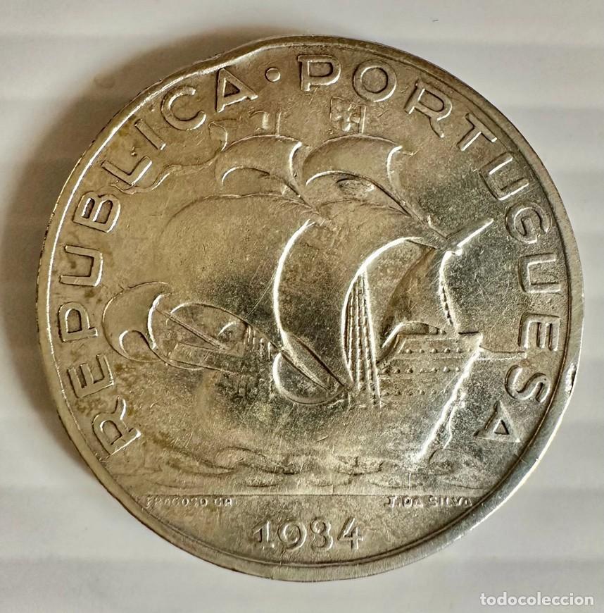 Monedas antiguas de Europa: 5 Escudos 1934 &ndash; Portugal (Silver) KM# 581 BC