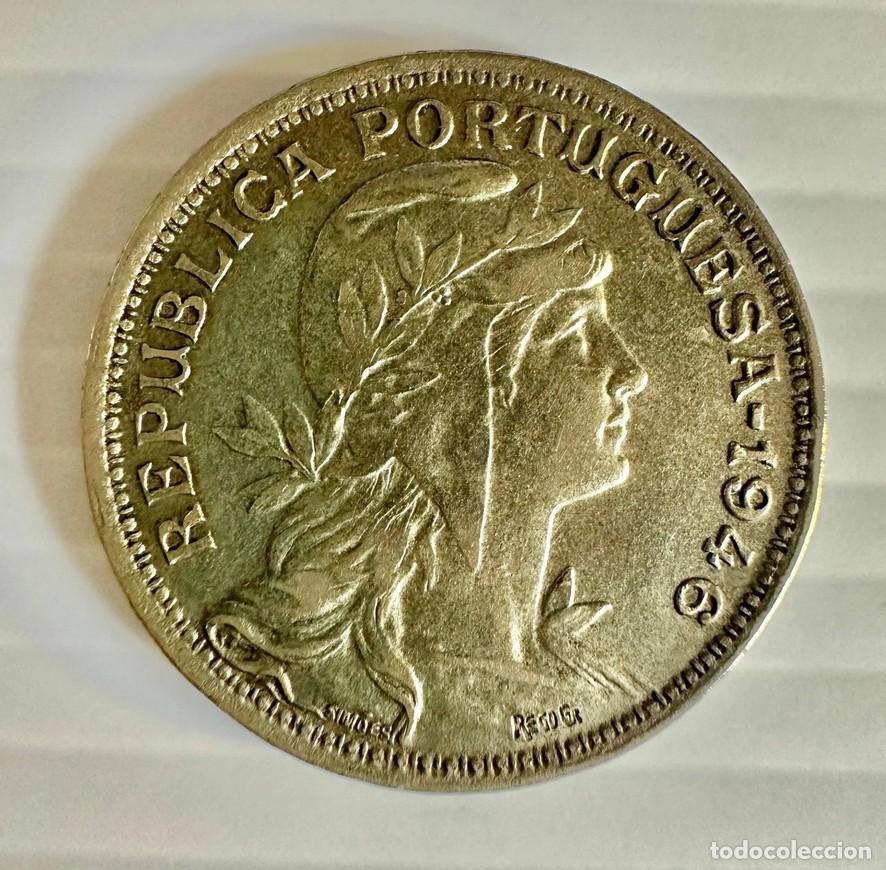 Monedas antiguas de Europa: 50 C&ecirc;ntimos 1946 &ndash; Portugal &ndash; Alpaca KM# 577 MBC+