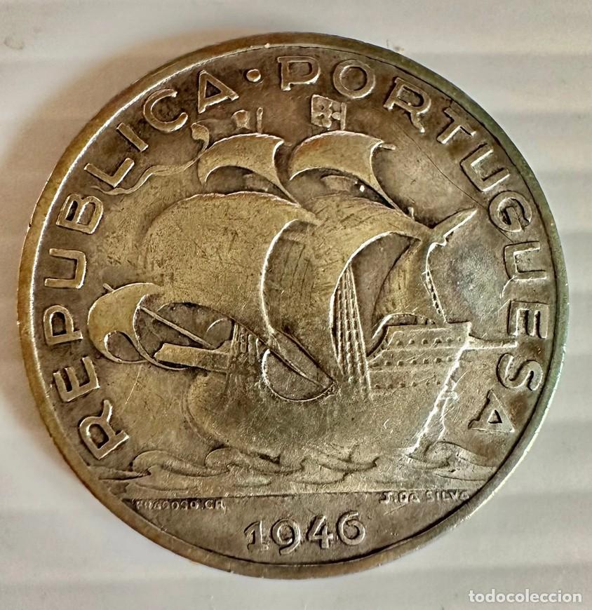 Monedas antiguas de Europa: 5 Escudos 1946 &ndash; Portugal (Silver) KM# 581 BC