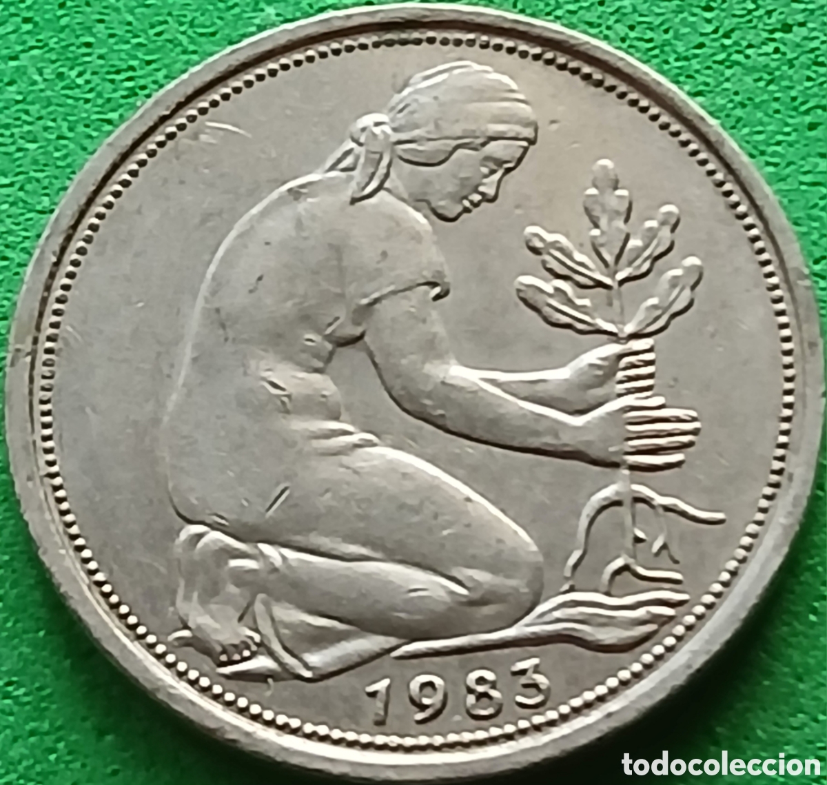 Monedas antiguas de Europa: Alemania Federal 50 pfennig 1983 F km#109