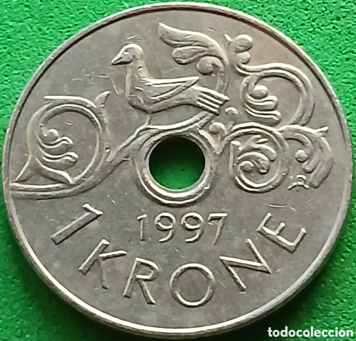 Monedas antiguas de Europa: Noruega 1 corona 1997 km#462