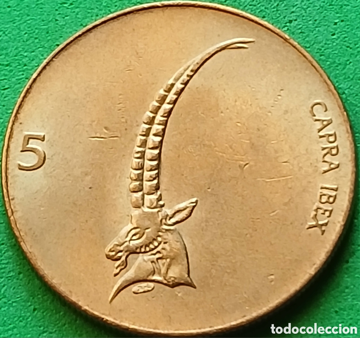 Monedas antiguas de Europa: Eslovenia 5 tolarjev 1993 km#6