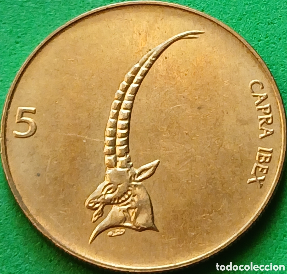 Monedas antiguas de Europa: Eslovenia 5 tolarjev 1996 km#6