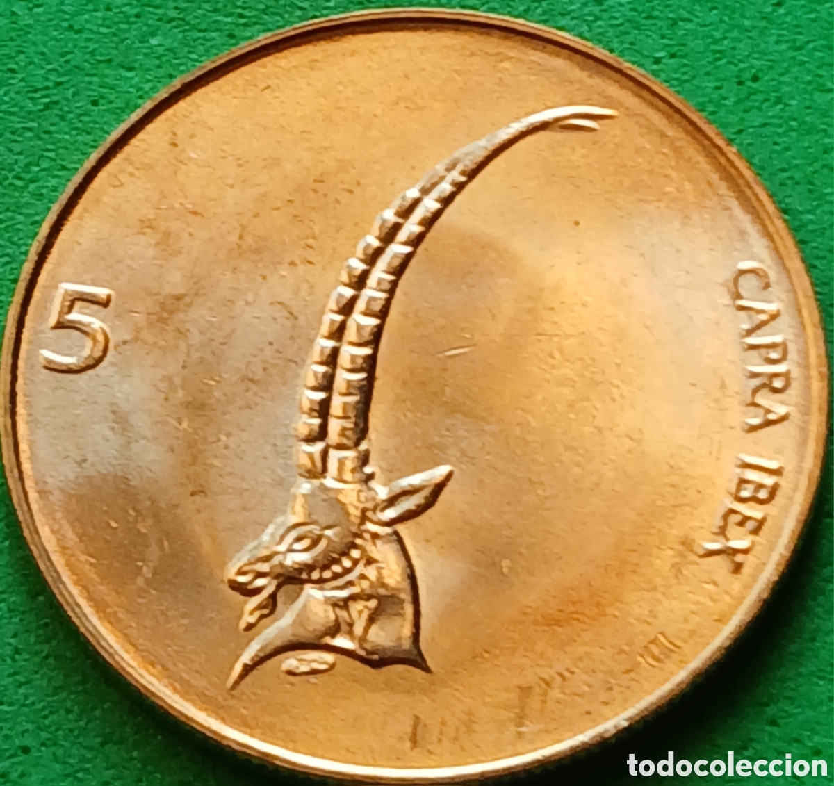 Monedas antiguas de Europa: Eslovenia 5 tolarjev 2000 km#6