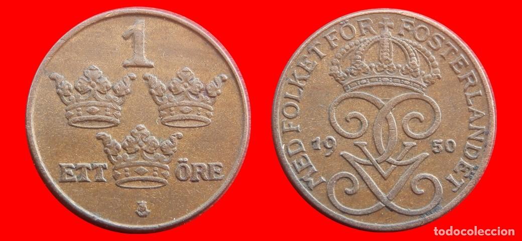 Monedas antiguas de Europa: 1 ORE 1950 BRONCE SUECIA-144957
