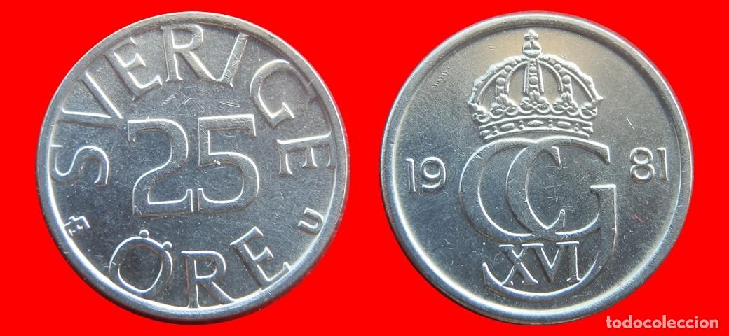 Monedas antiguas de Europa: 25 ORE 1981 SUECIA-144963