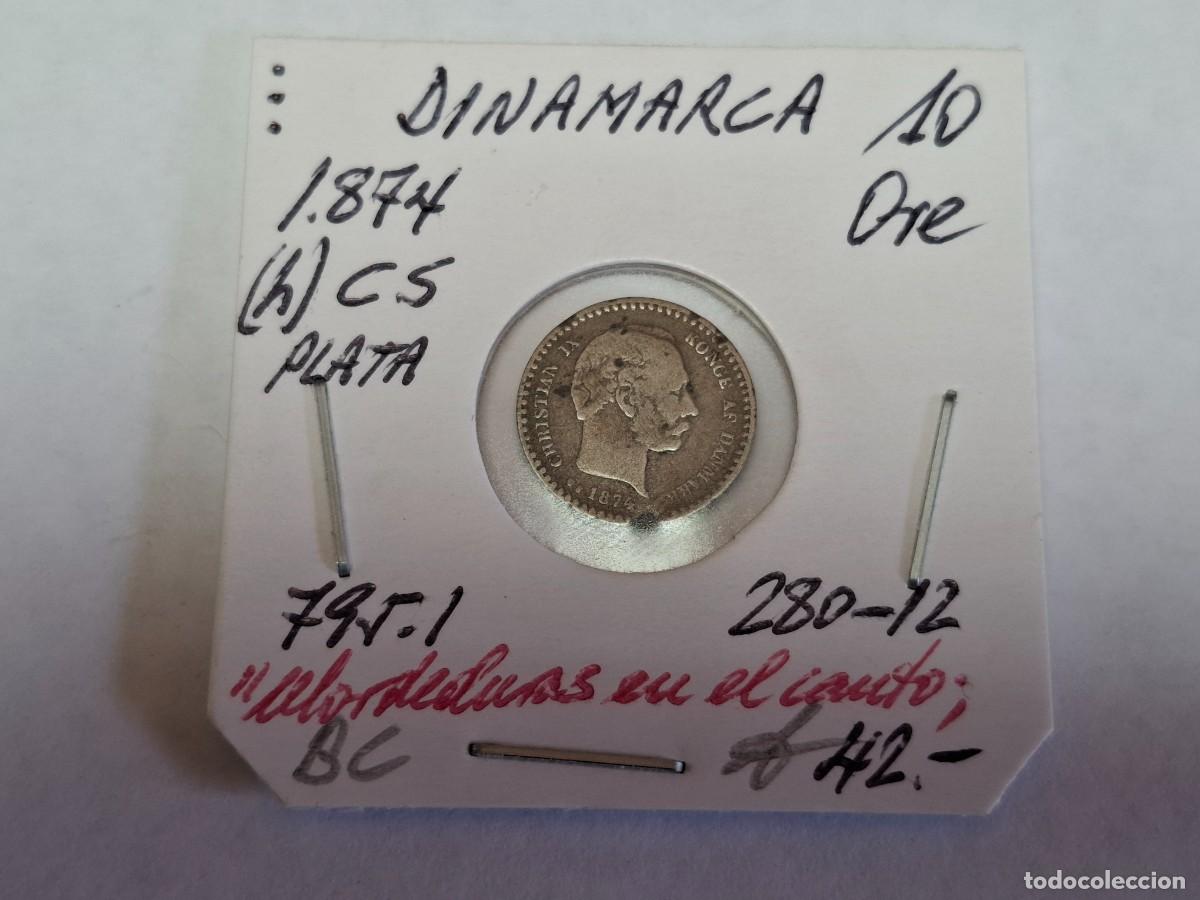 Monedas antiguas de Europa: 10 ORE de PLATA de 1874 (h) CS KM 795.1 DINAMARCA en BC