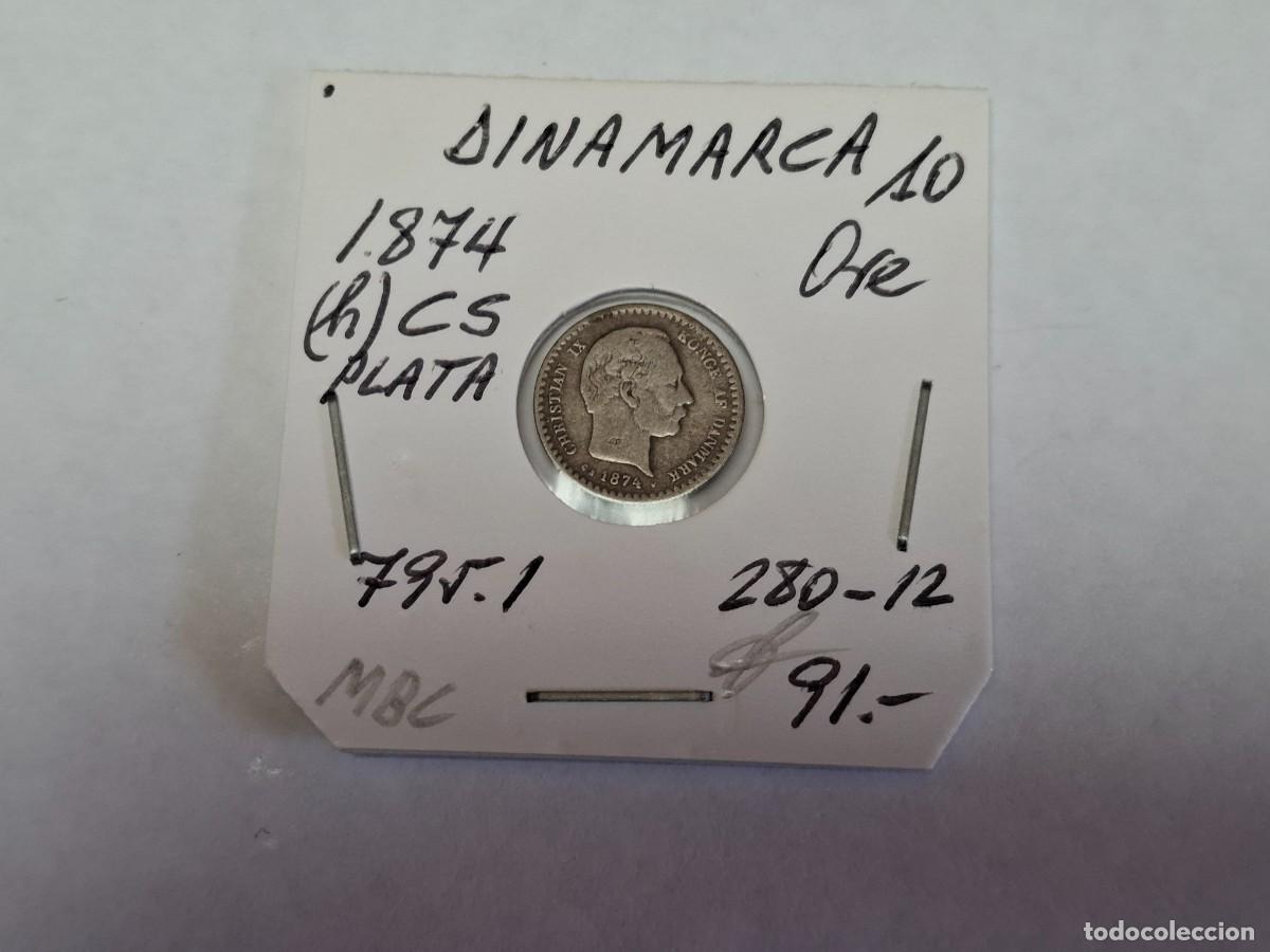 Monedas antiguas de Europa: 10 ORE de PLATA de 1874 (h) CS KM 795.1 DINAMARCA en MBC