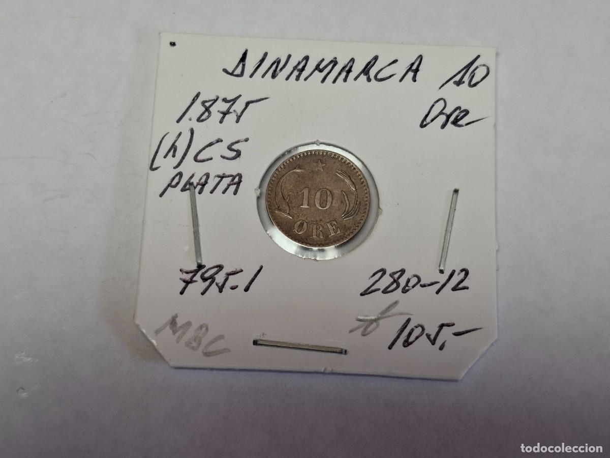 Monedas antiguas de Europa: 10 ORE de PLATA de 1875 (h) CS KM 795.1 DINAMARCA en MBC