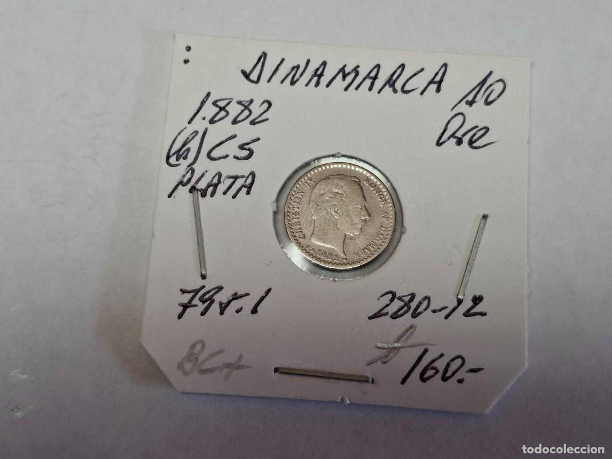 Monedas antiguas de Europa: 10 ORE de PLATA de 1882 (h) CS KM 795.1 DINAMARCA en BC+