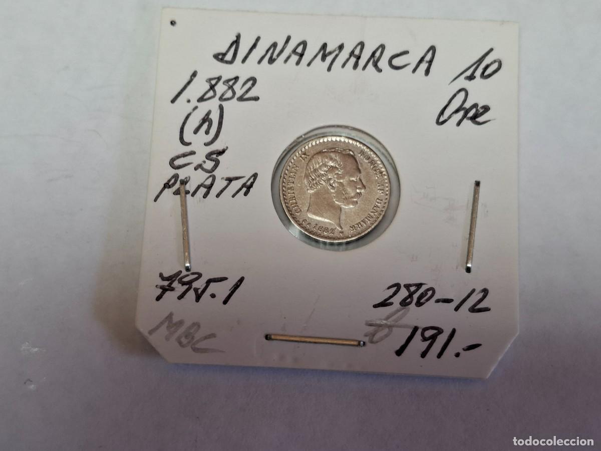 Monedas antiguas de Europa: 10 ORE de PLATA de 1882 (h) CS KM 795.1 DINAMARCA en MBC