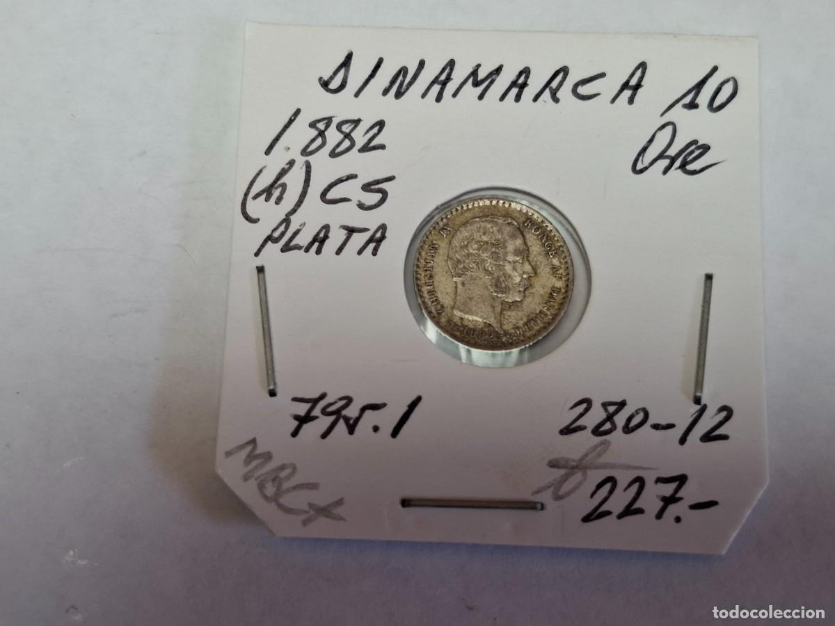 Monedas antiguas de Europa: 10 ORE de PLATA de 1882 (h) CS KM 795.1 DINAMARCA en MBC+