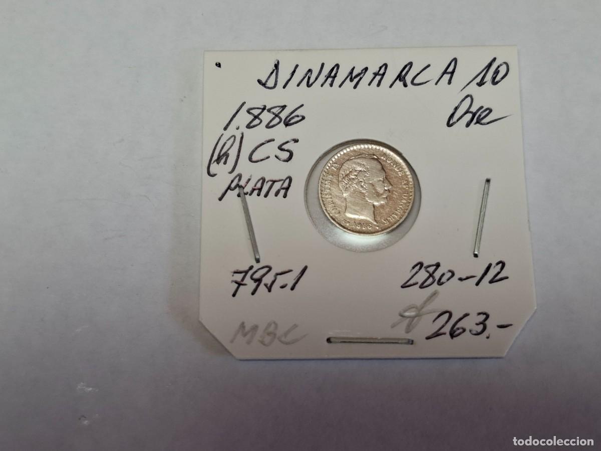 Monedas antiguas de Europa: 10 ORE de PLATA de 1886 (h) CS KM 795.1 DINAMARCA en MBC