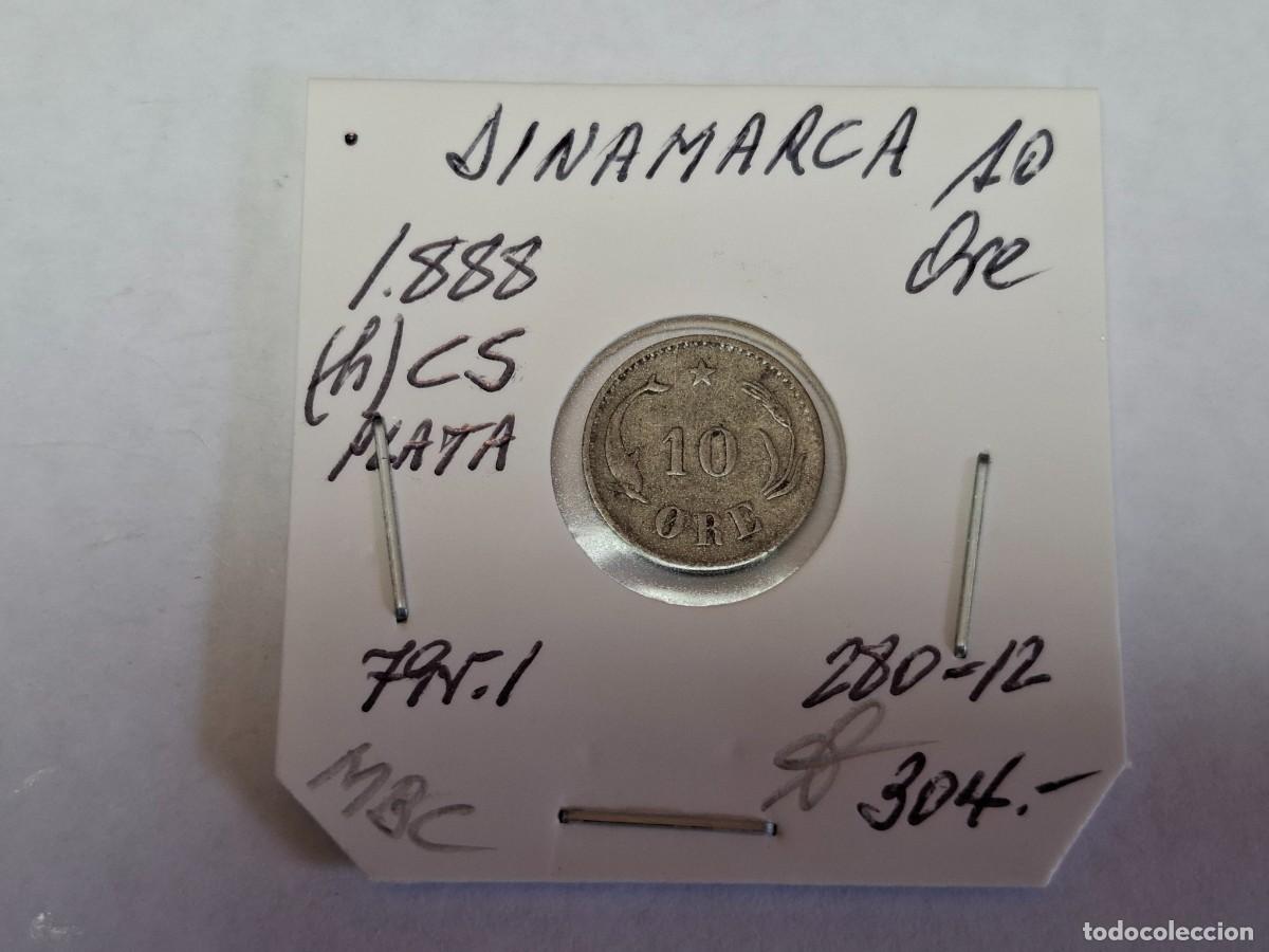 Monedas antiguas de Europa: 10 ORE de PLATA de 1888 (h) CS KM 795.1 DINAMARCA en MBC