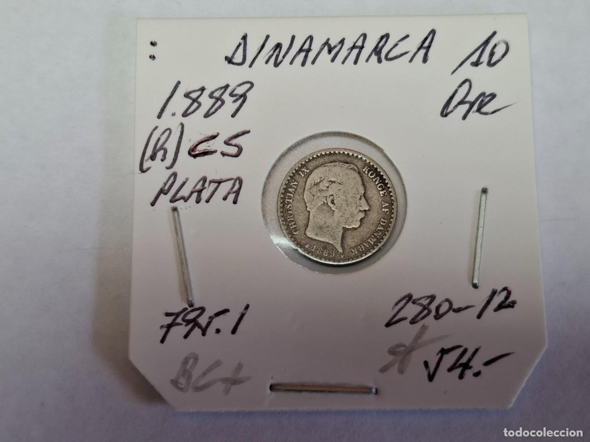 Monedas antiguas de Europa: 10 ORE de PLATA de 1889 (h) CS KM 795.1 DINAMARCA en BC+