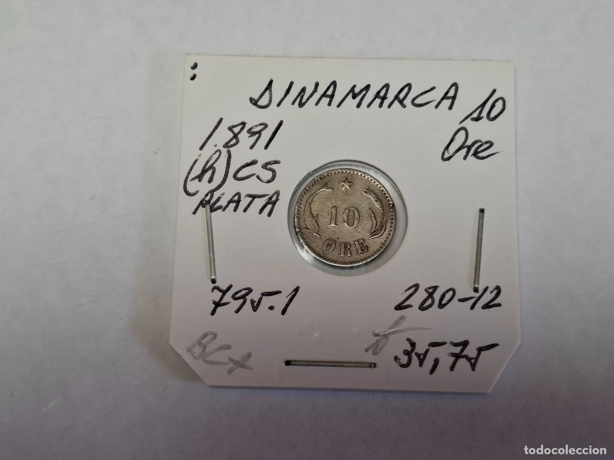 Monedas antiguas de Europa: 10 ORE de PLATA de 1891 (h) CS KM 795.1 DINAMARCA en BC+