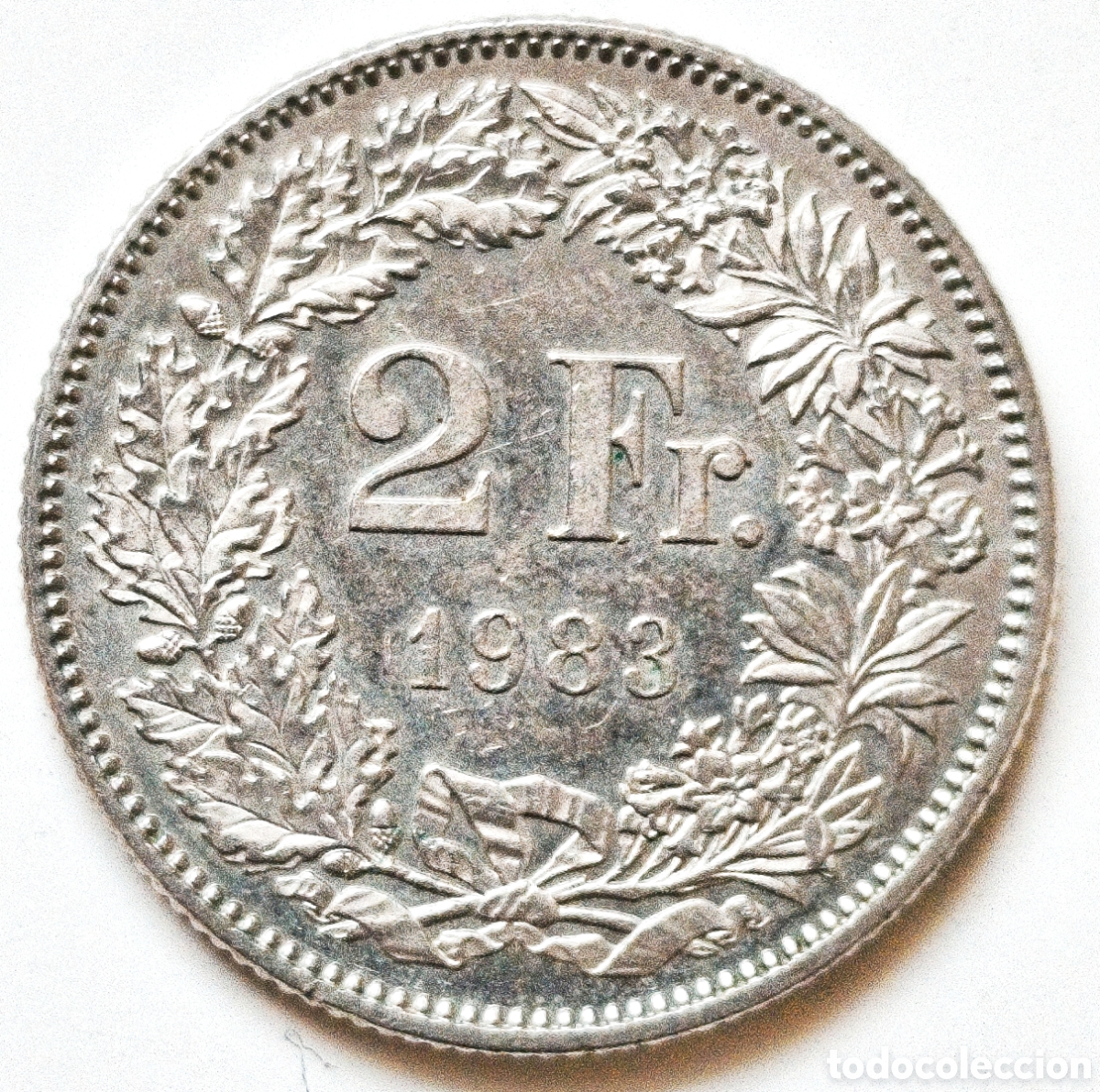 Monedas antiguas de Europa: Suiza, 2 francs de 1983