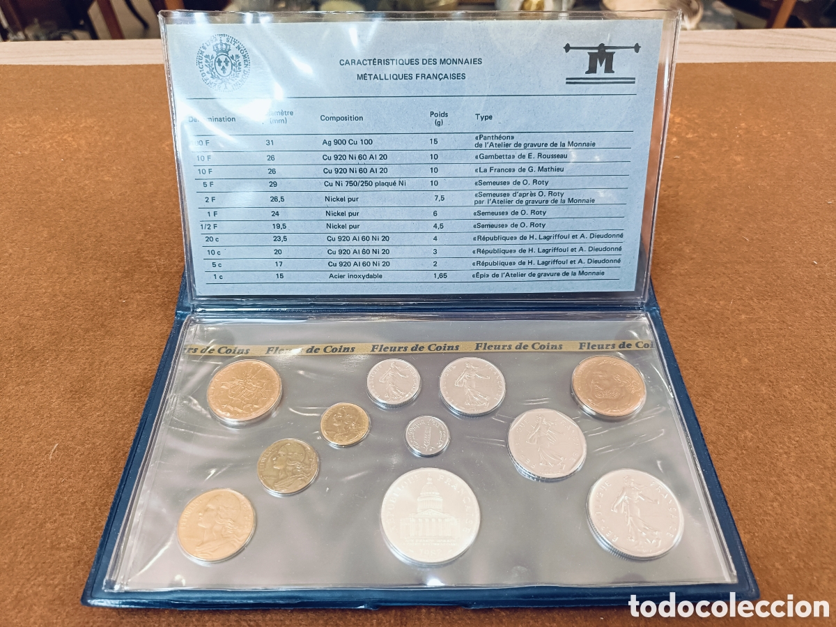Monedas antiguas de Europa: CARTERA MONEDAS FRANCIA A&Ntilde;O 1982