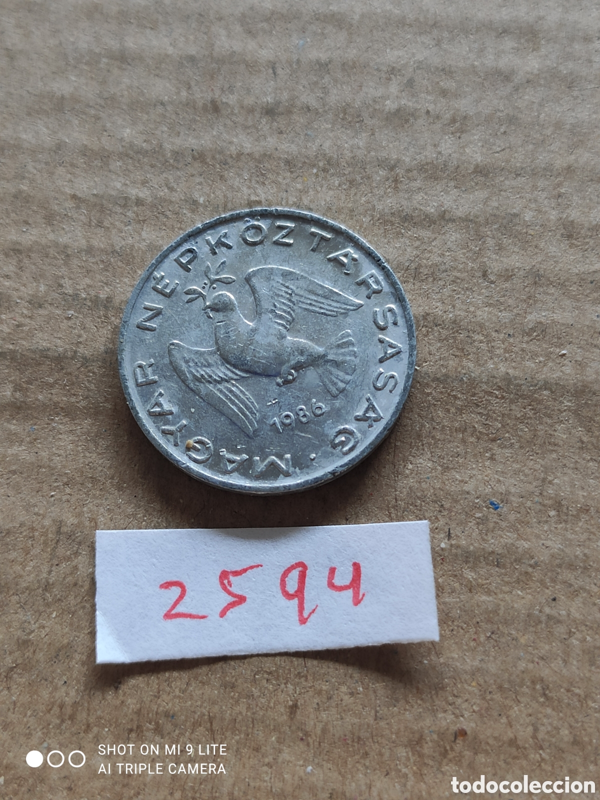 Monedas antiguas de Europa: Moneda h&uacute;ngara, 10 filler a&ntilde;o 1986