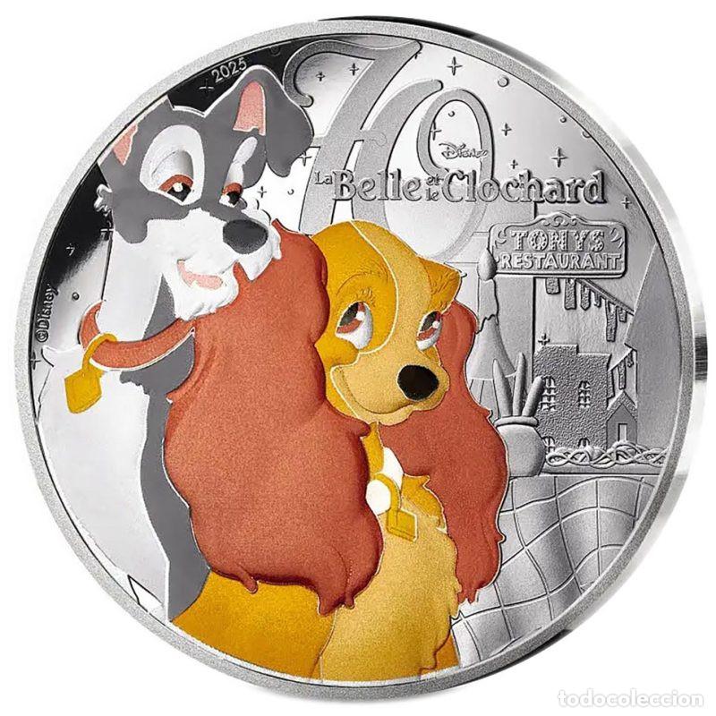 Monedas antiguas de Europa: FRANCIA 10 EURO PLATA 2025 WALT DISNEY LA DAMA Y EL VAGABUNDO CON ESTUCHE - TIRADA 3000