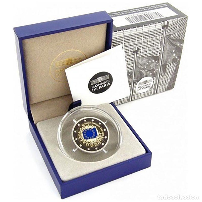 Monedas antiguas de Europa: FRANCIA 2 EURO PROOF 2015 BANDERA UNION EUROPEA UE CON CAJA