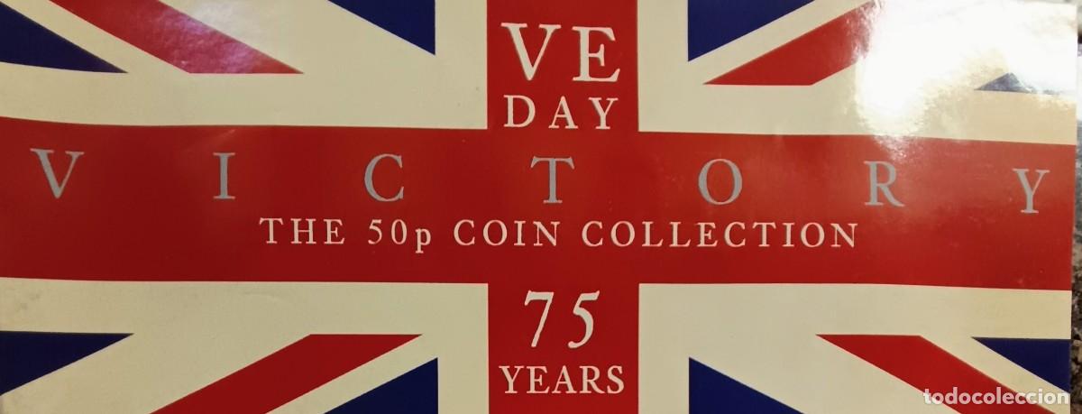 Monedas antiguas de Europa: ISLA DE MAN. SERIE DE 7 MONEDAS 50 PENIQUES CONMEMORATIVAS. 2020. FDC.. &ldquo;75 A&Ntilde;OS VICTORY VE DAY&rdquo;