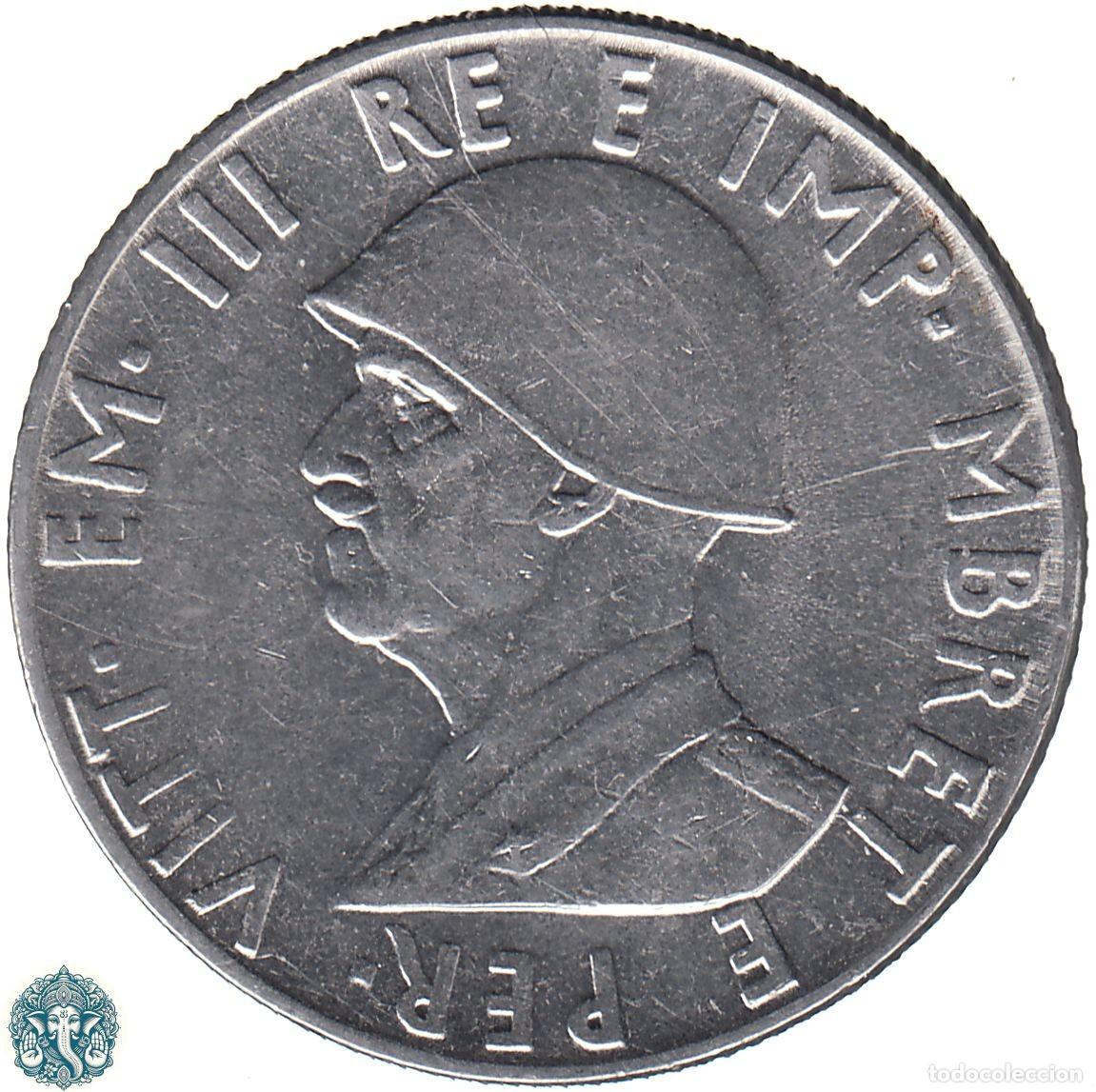 Monedas antiguas de Europa: ALBANIA 0,50 Medio Lek 1939 XVIII Vittorio Emanuele III KM#30 magn&eacute;tica OCUPACI&Oacute;N ITALIANA