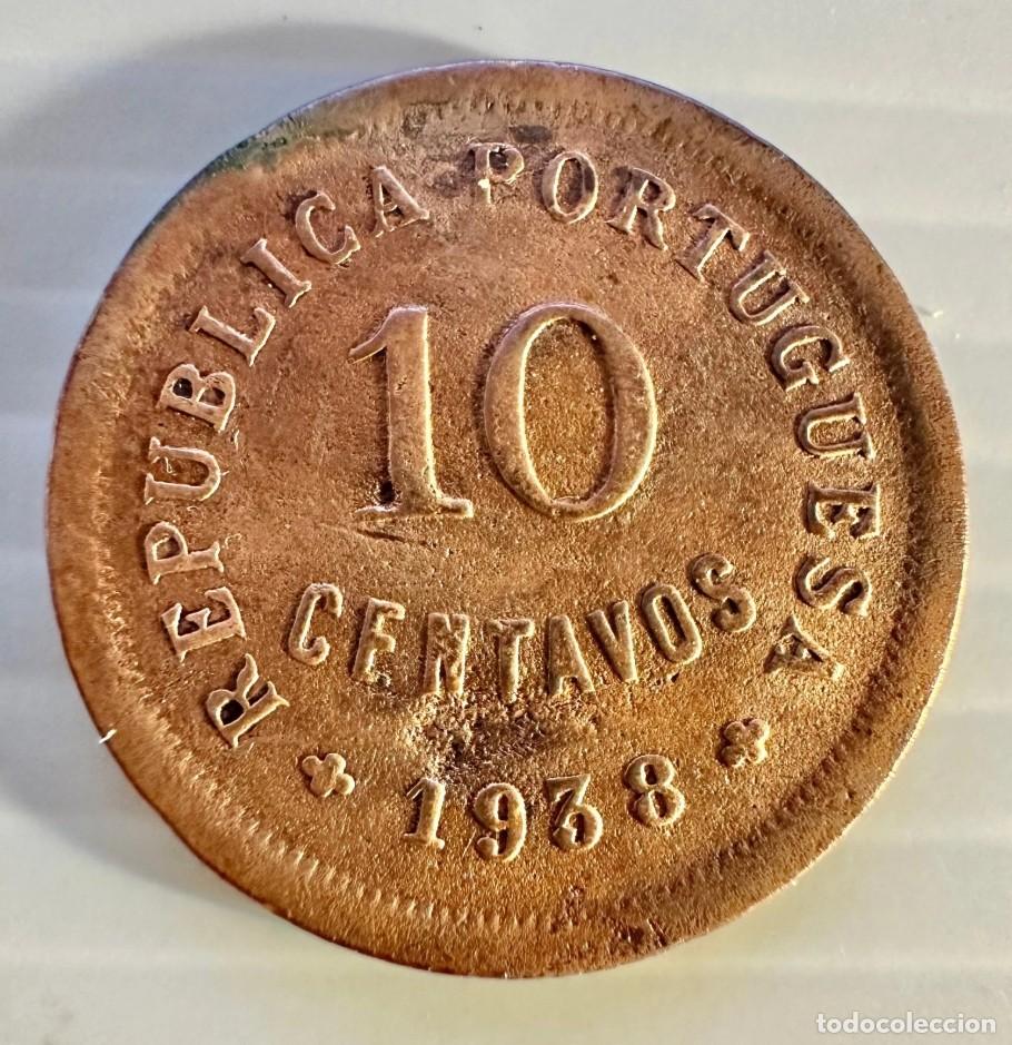 Monedas antiguas de Europa: Scarce 1938 Portugal 10 Centavos Coin &ndash; Portuguese Republic &ndash; KM# 576