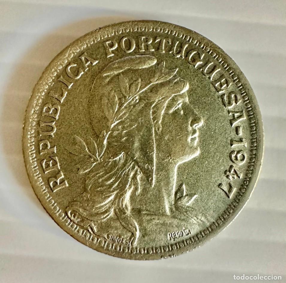 Monedas antiguas de Europa: 1947 Portugal 50 Centavos Coin &ndash; Portuguese Republic &ndash; KM# 578 &ndash; Alpaca