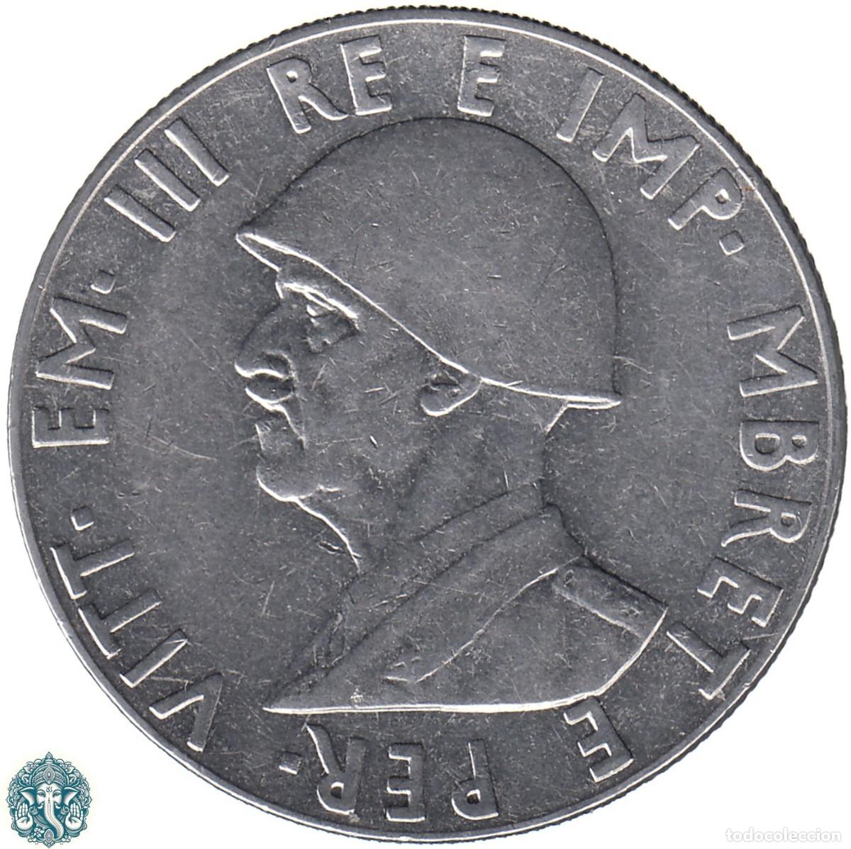 Monedas antiguas de Europa: ALBANIA 2 Lek 1939 XVIII Vittorio Emanuele III KM#32 magn&eacute;tica OCUPACI&Oacute;N ITALIANA