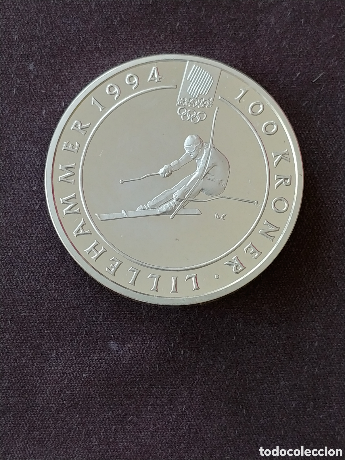 Monedas antiguas de Europa: Noruega, 100 Kroner 1993, Ag .925, 1 Oz, Proof