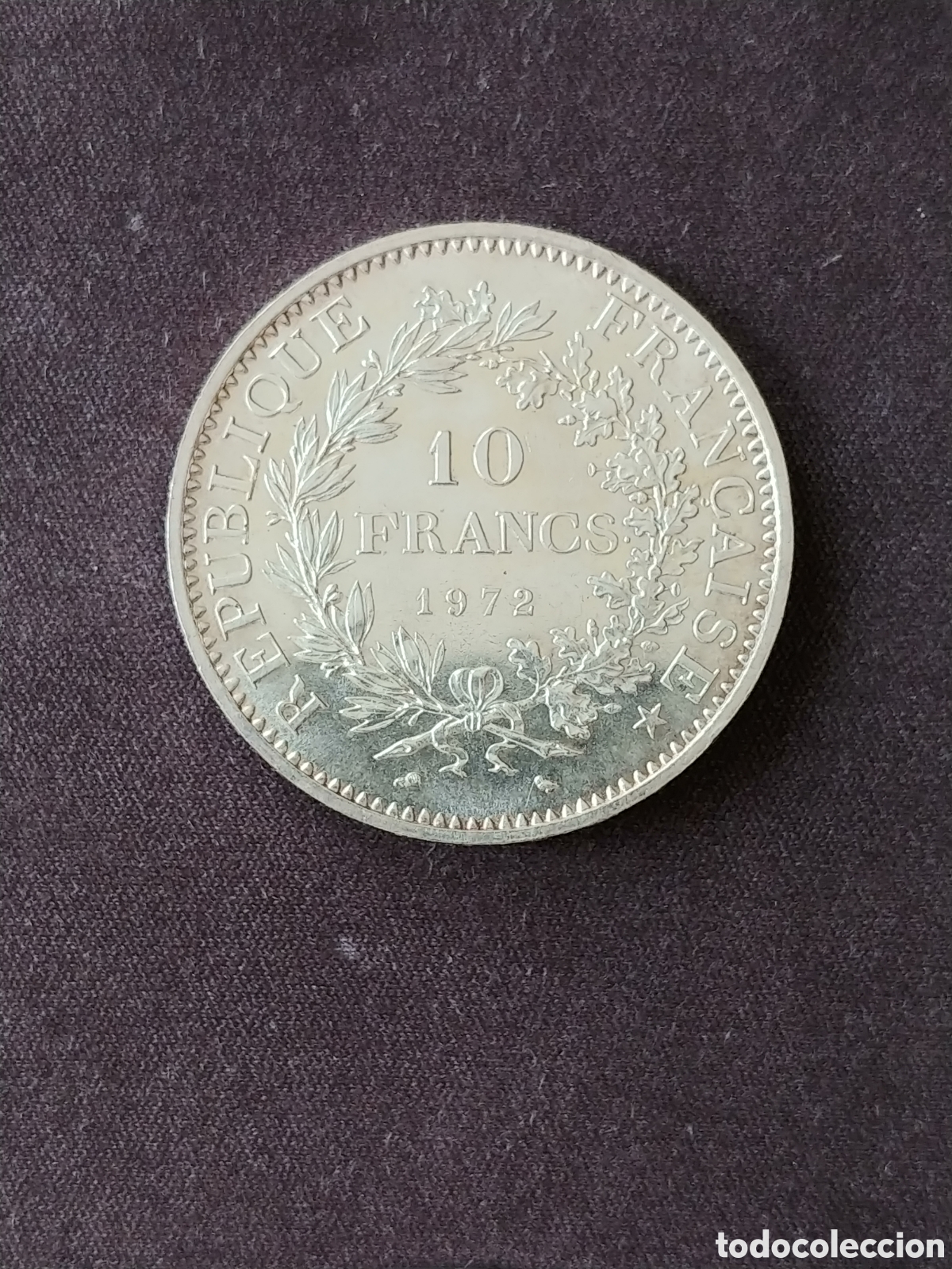 Monedas antiguas de Europa: Francia, 10 Francs/Francos 1972, Ag .900 mls.