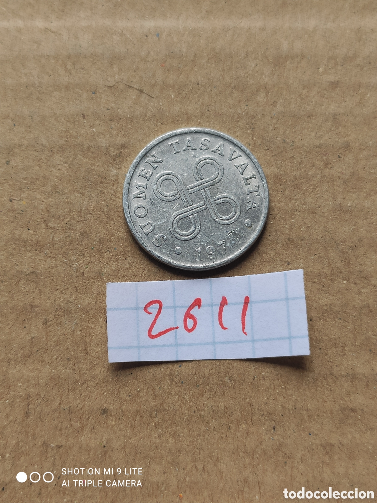 Monedas antiguas de Europa: Penny finland&eacute;s a&ntilde;o 1974
