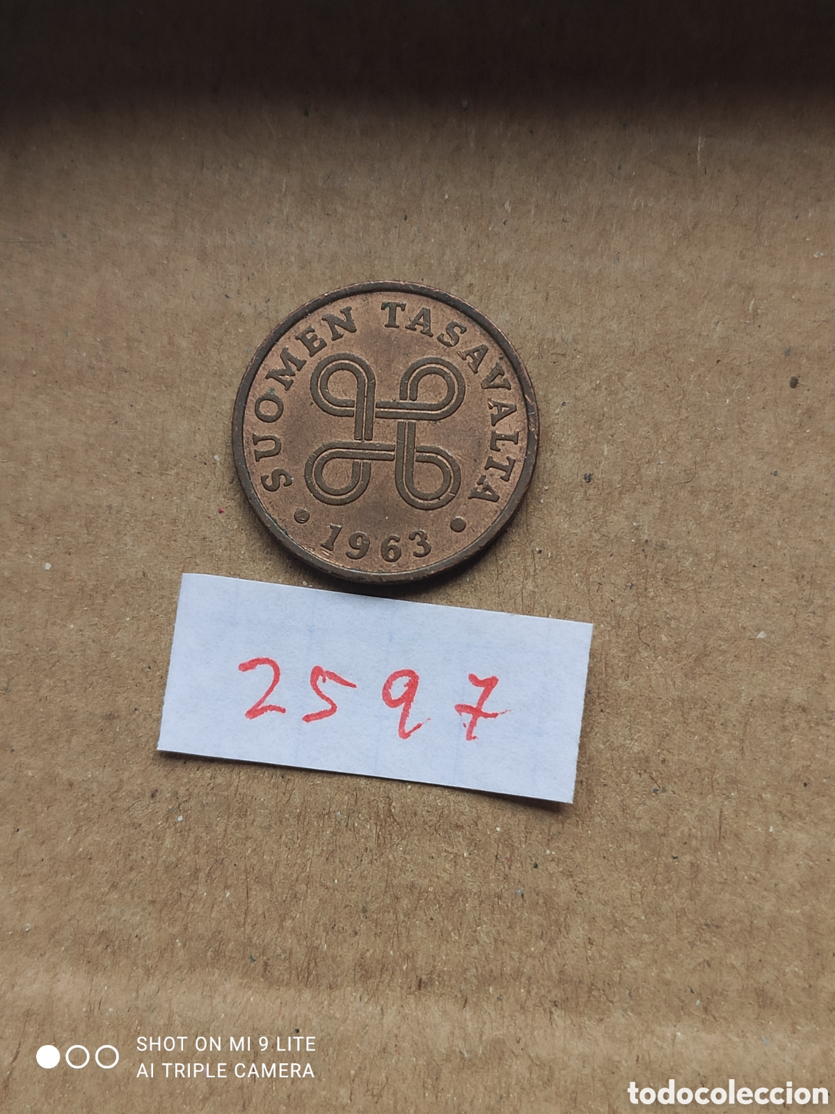 Monedas antiguas de Europa: Penny finland&eacute;s a&ntilde;o 1963