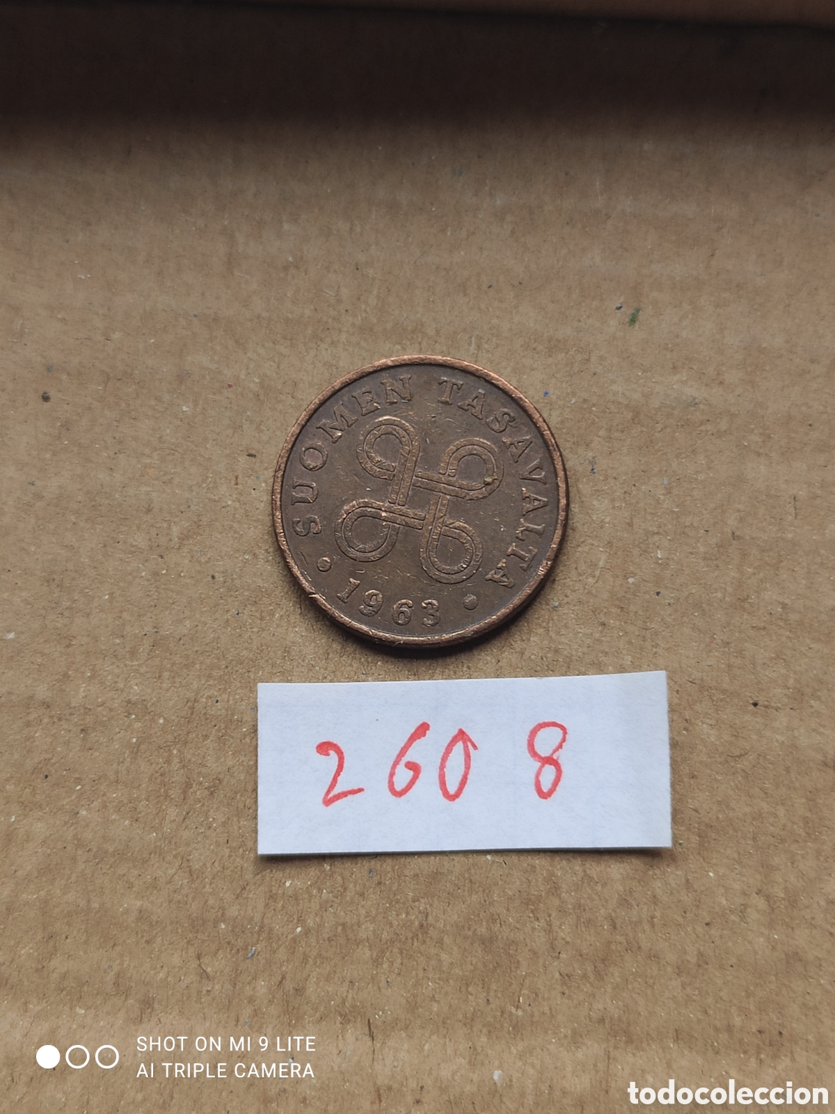 Monedas antiguas de Europa: Penny finland&eacute;s a&ntilde;o 1963