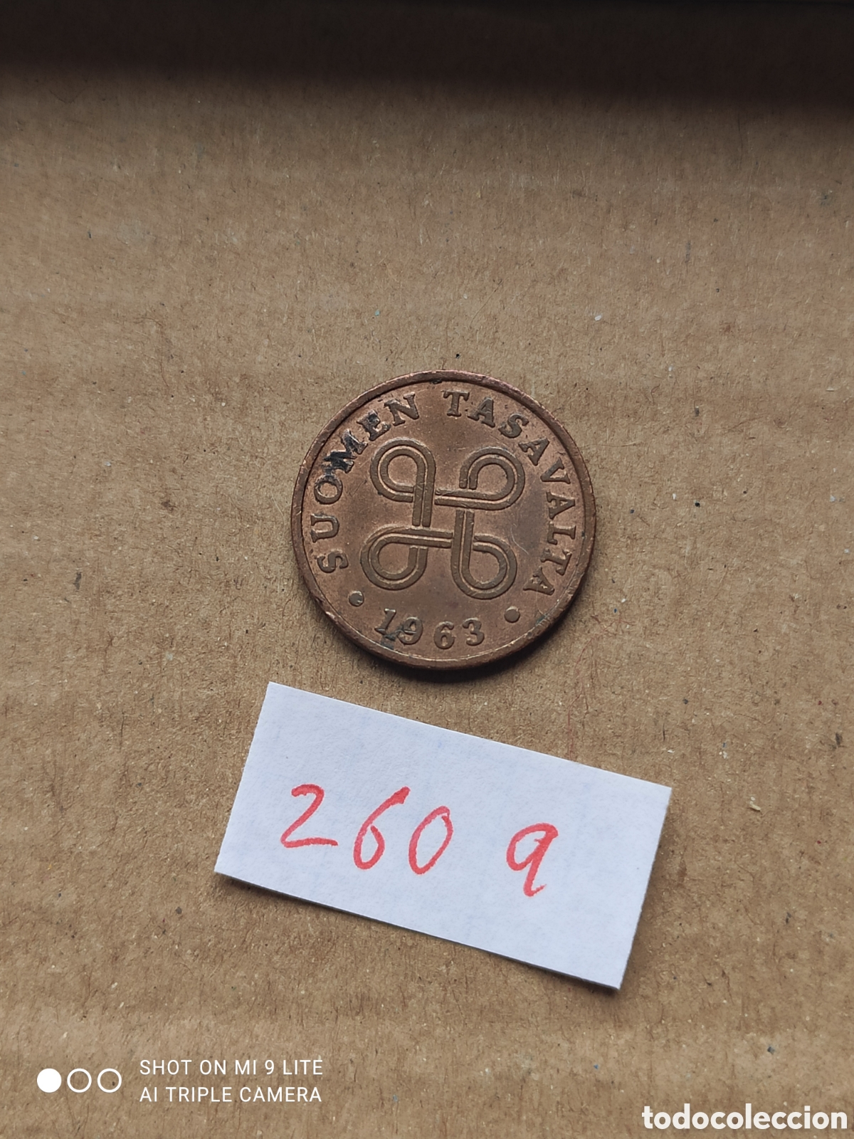 Monedas antiguas de Europa: Penny finland&eacute;s a&ntilde;o 1963