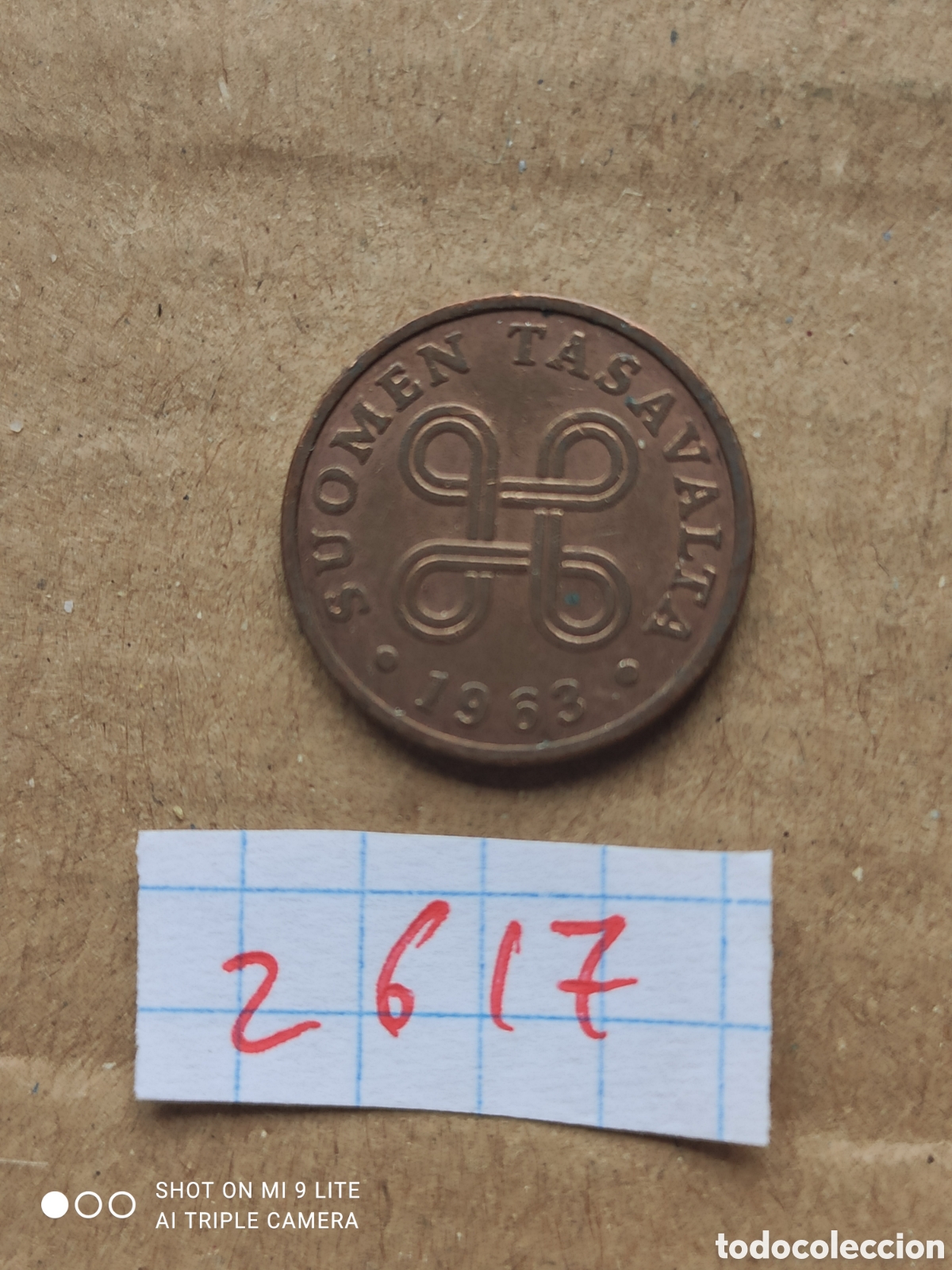 Monedas antiguas de Europa: Penny finland&eacute;s a&ntilde;o 1963