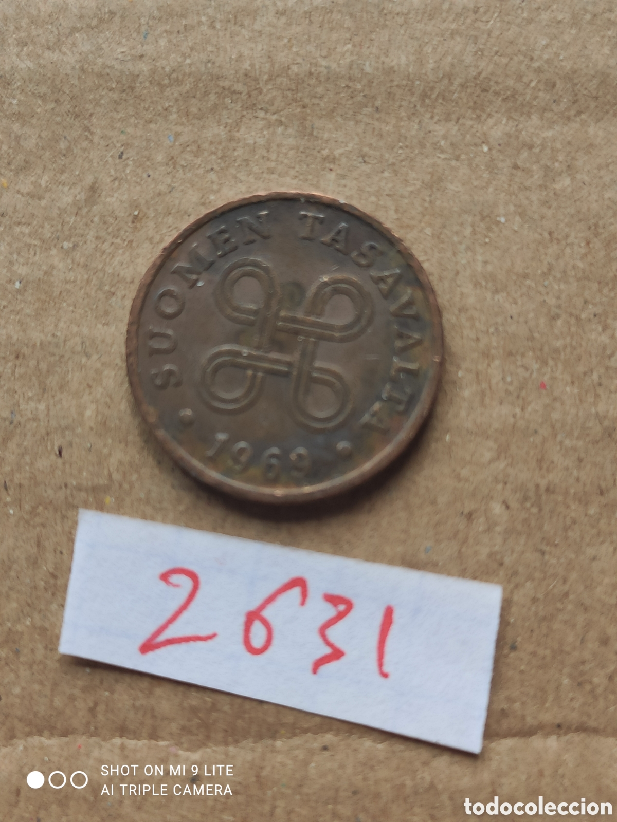 Monedas antiguas de Europa: Penny finland&eacute;s a&ntilde;o 1969