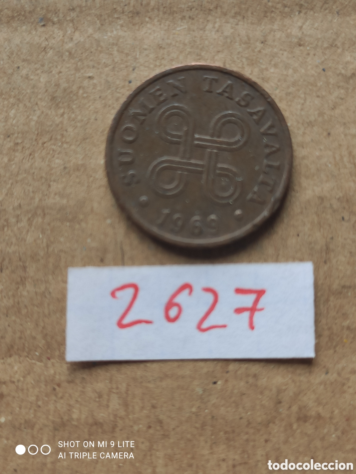 Monedas antiguas de Europa: Penny finland&eacute;s a&ntilde;o 1969