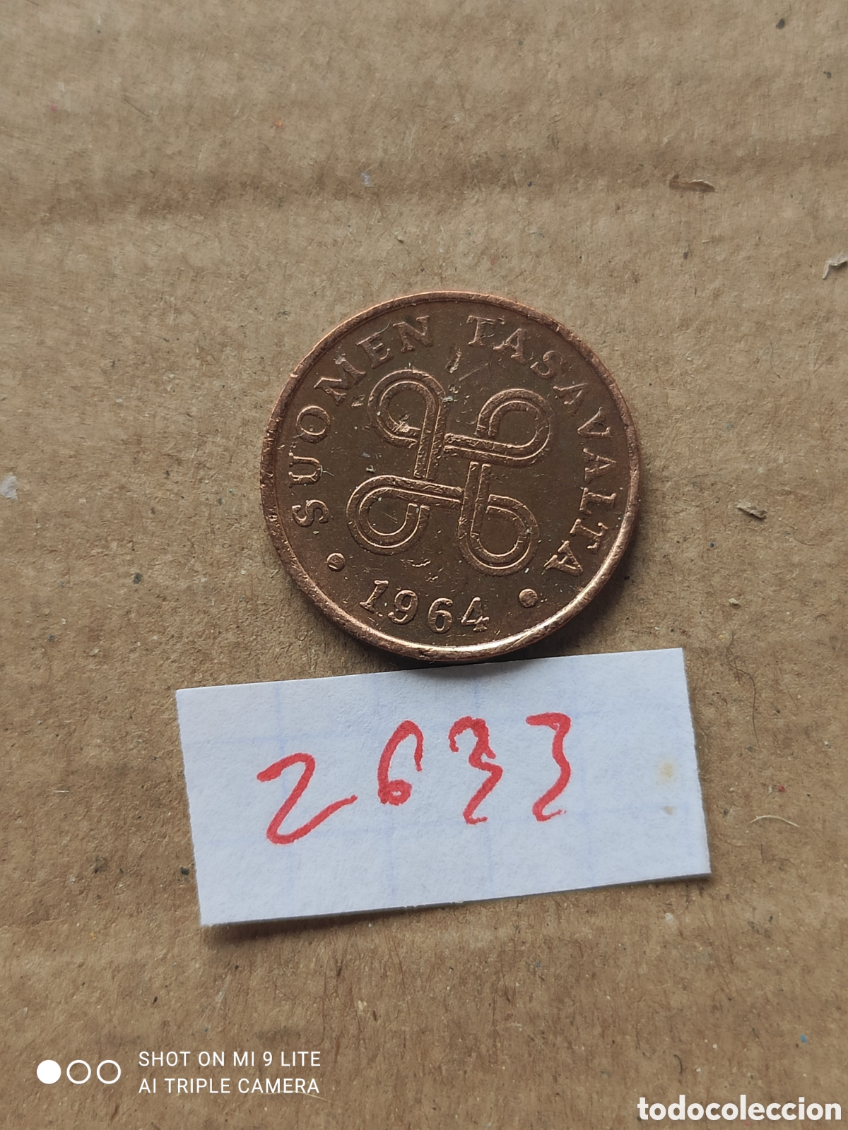 Monedas antiguas de Europa: Penny finland&eacute;s a&ntilde;o 1964