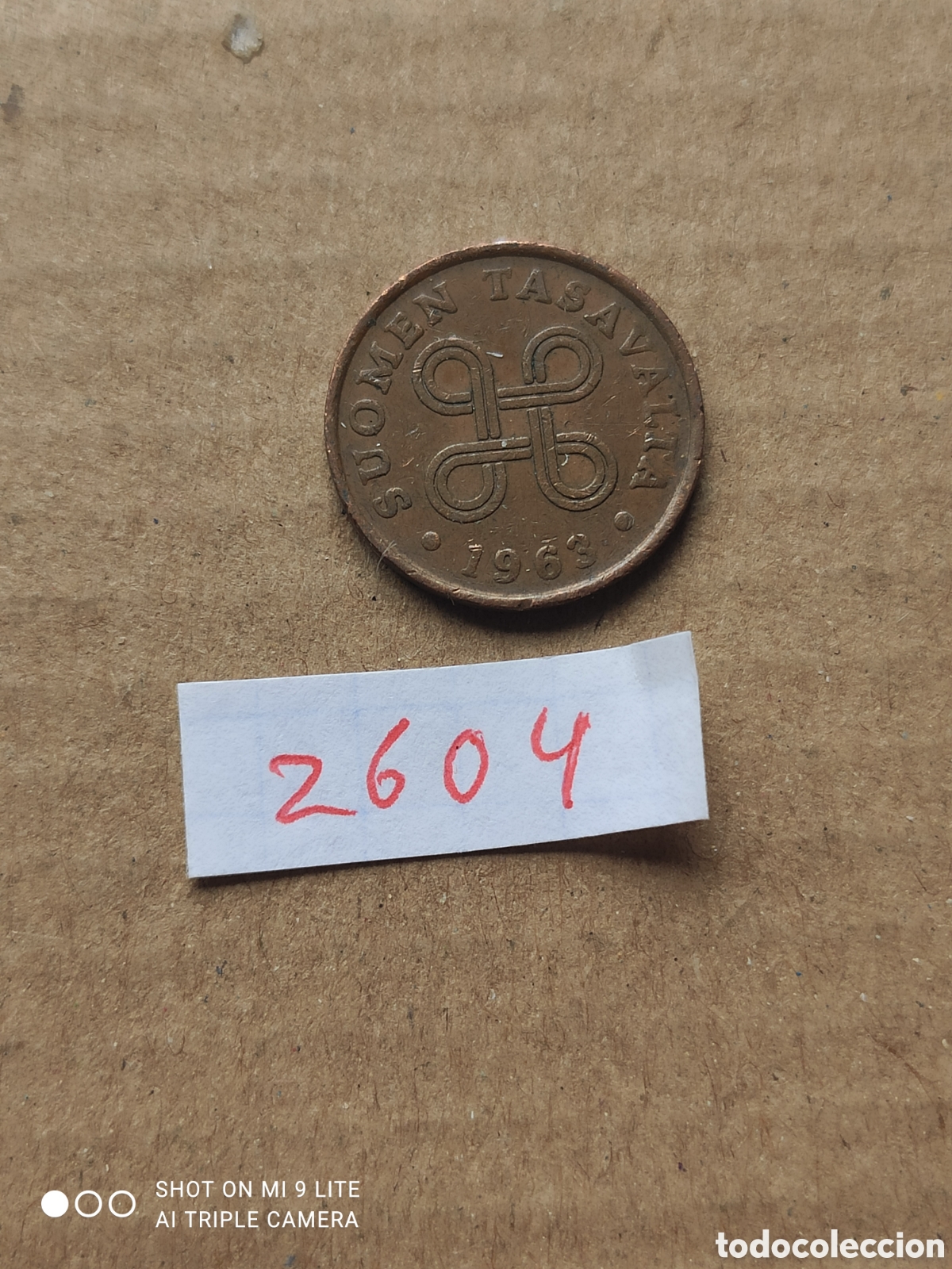 Monedas antiguas de Europa: Penny finland&eacute;s a&ntilde;o 1963
