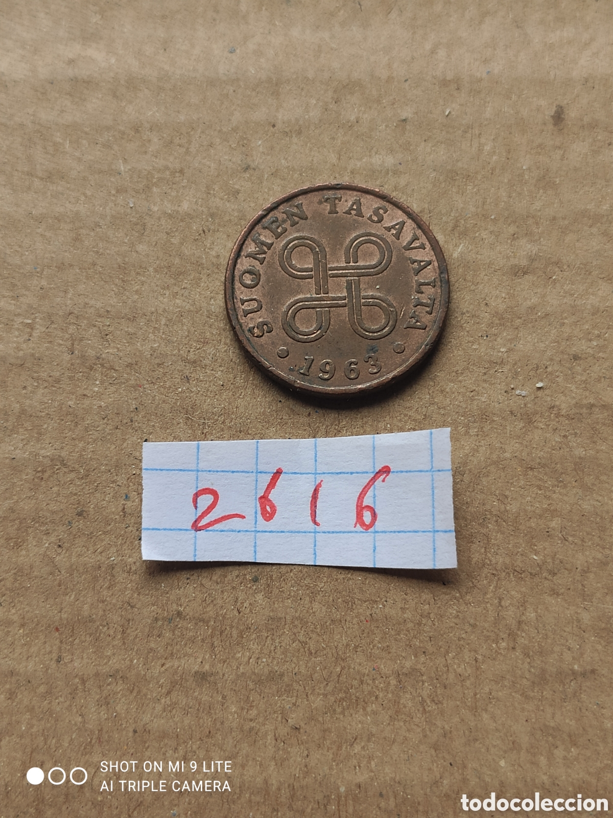 Monedas antiguas de Europa: Penny finland&eacute;s a&ntilde;o 1963