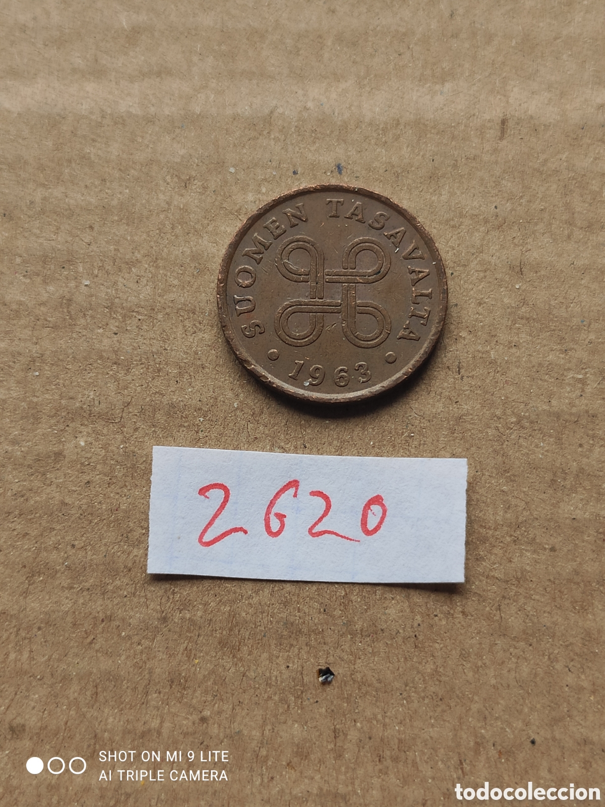 Monedas antiguas de Europa: Penny finland&eacute;s a&ntilde;o 1963